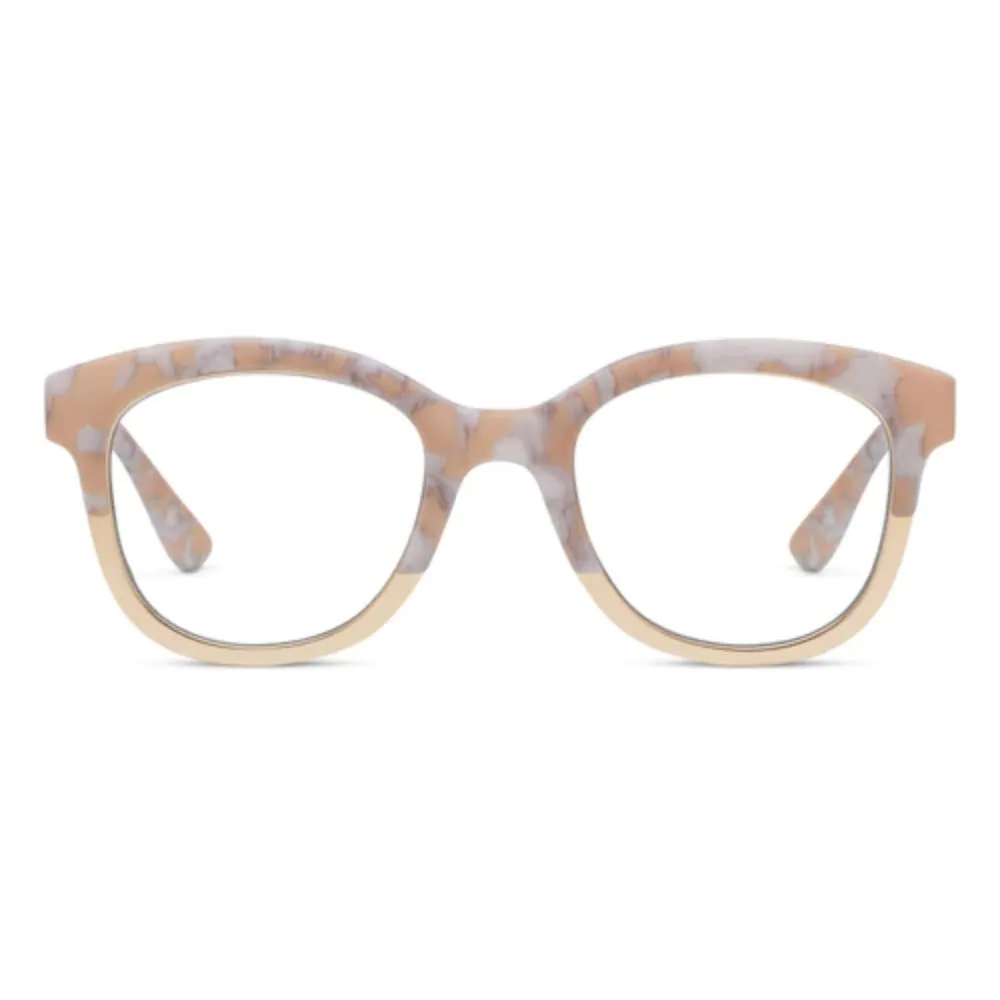 Peepers Blue Light Readers Georgia  - Tan Marble/Gold