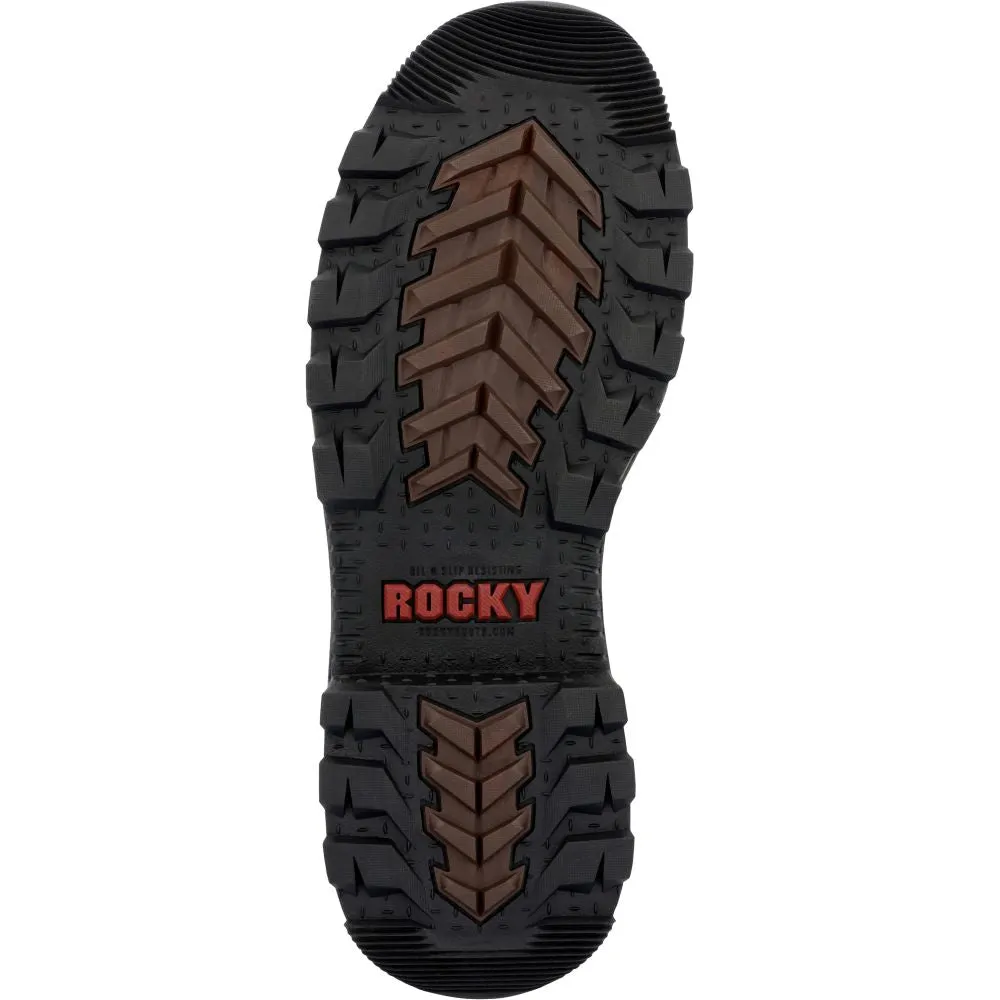 'Rocky' Men's 8" Rams Horn EH WP Comp Toe - Dark Brown