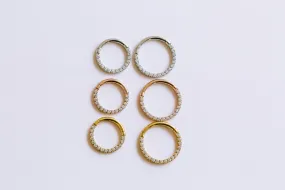 Round Daith Septum Nostril Nose Clicker Segment Hoop Ring