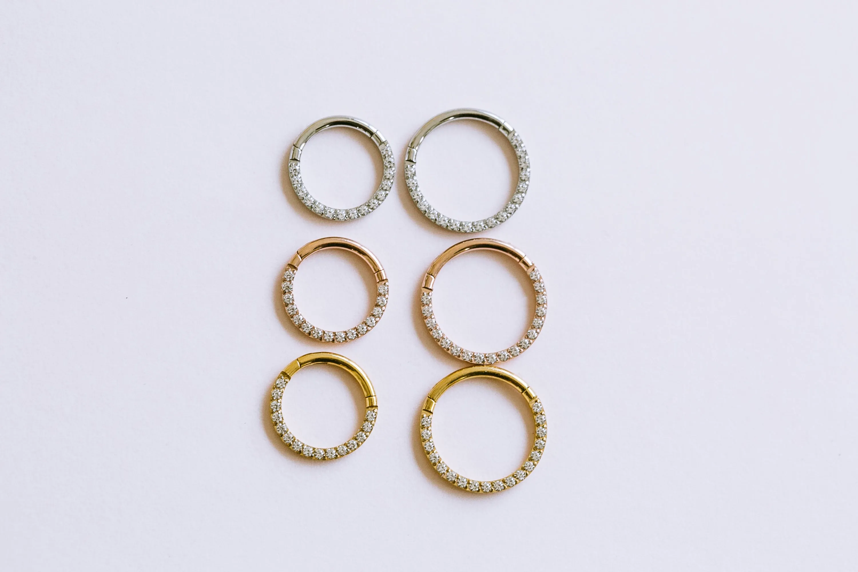 Round Daith Septum Nostril Nose Clicker Segment Hoop Ring