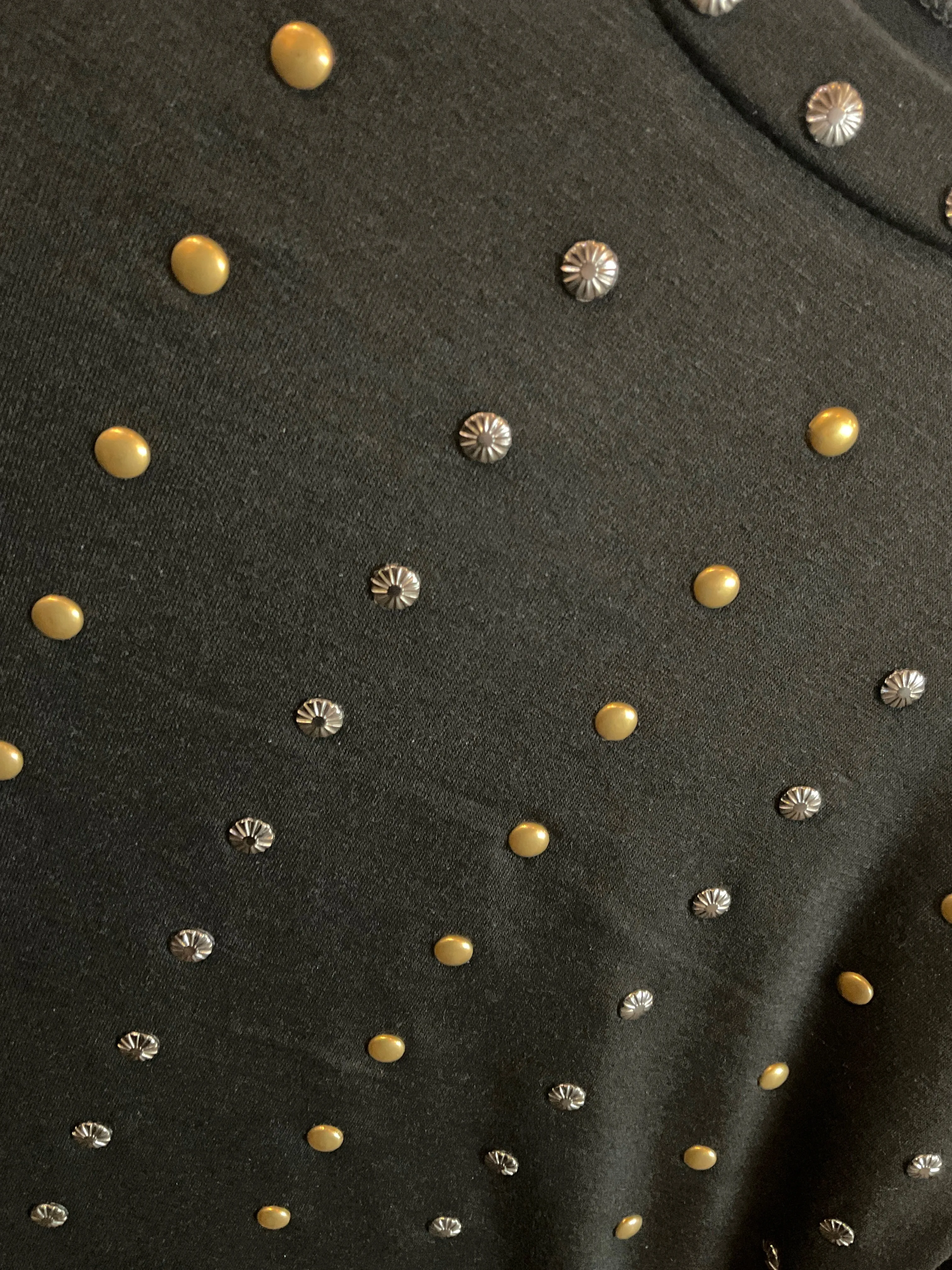 Studded Black Long Sleeve T Shirt - XS to 3X