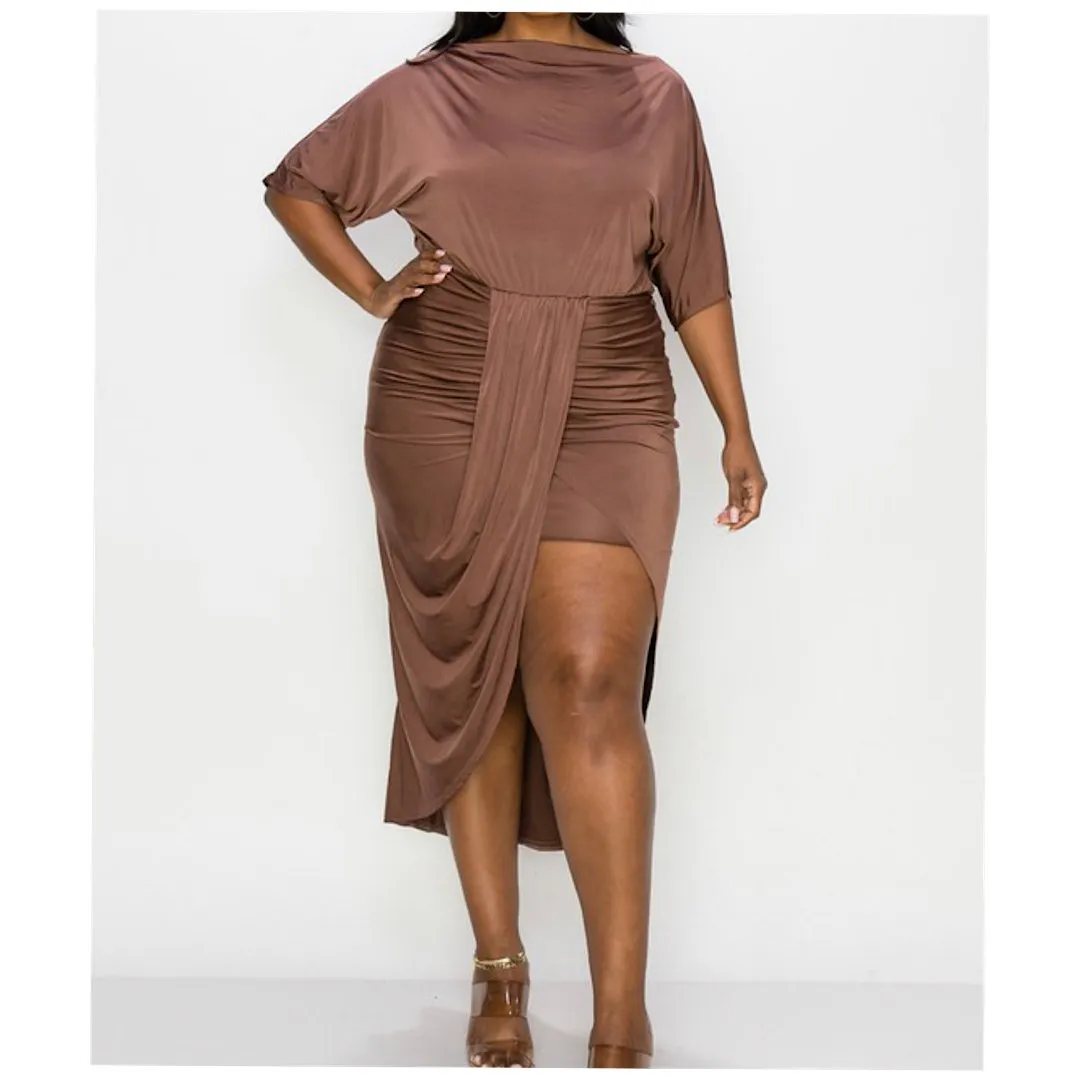 The Lexi Ruched High Low Dress