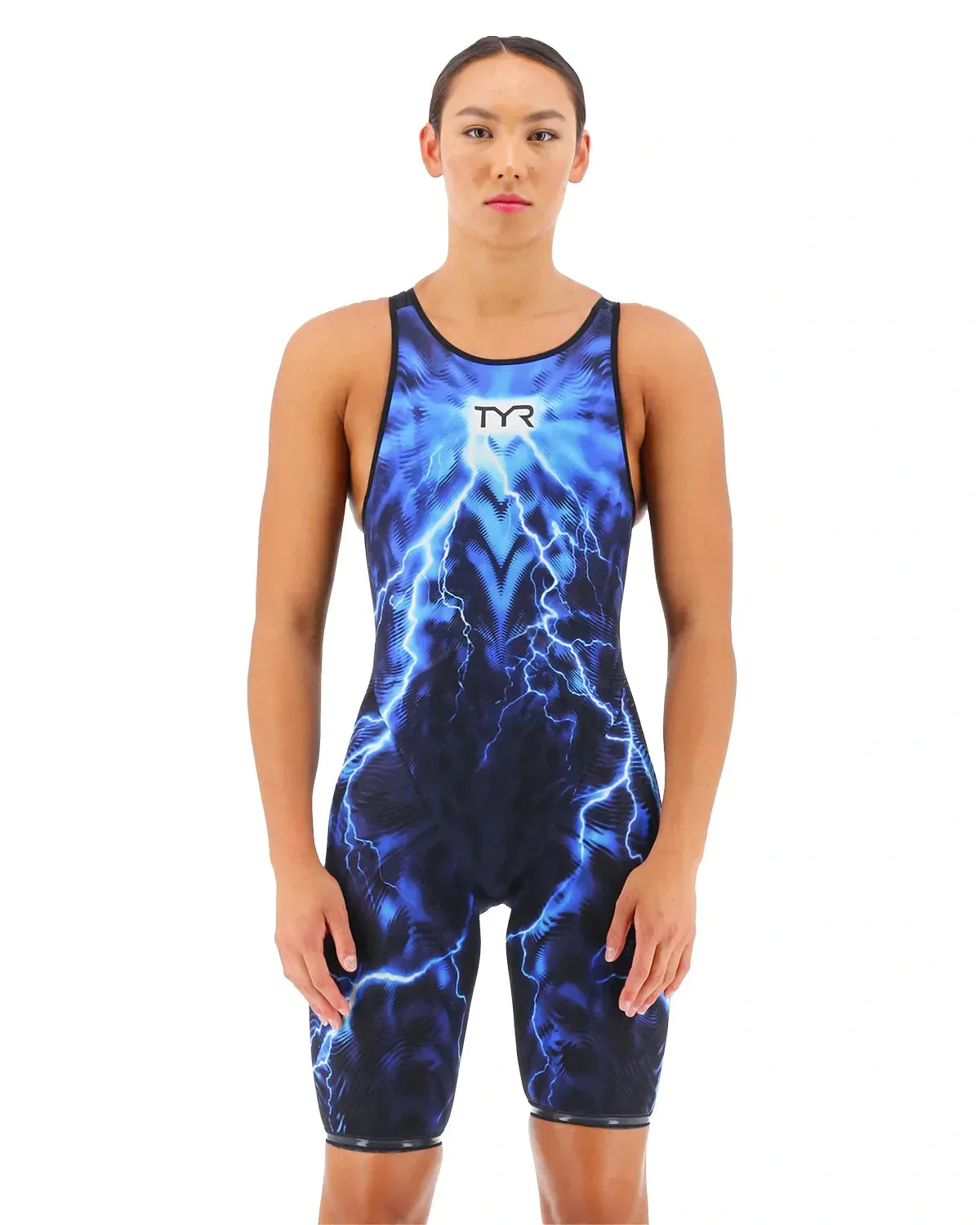 TYR Women's Venzo Phantom Oblivion Openback Swimsuit - Blue