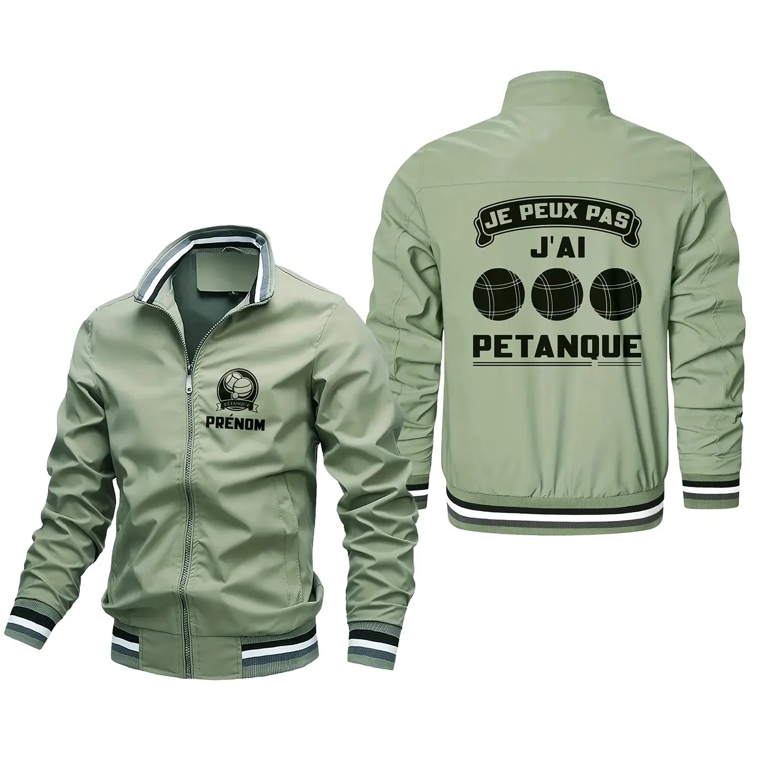 Veste De Pétanque Avec Prénom Et Logo Personnalisés, J'peux Pas J'ai Pétanque, Cadeau Original Boulistes - CT06092341