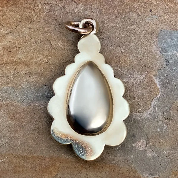 Victorian Onyx & Hair Pendant