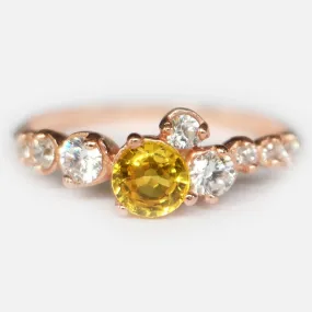 Yellow Sapphire Cluster Ring Illari