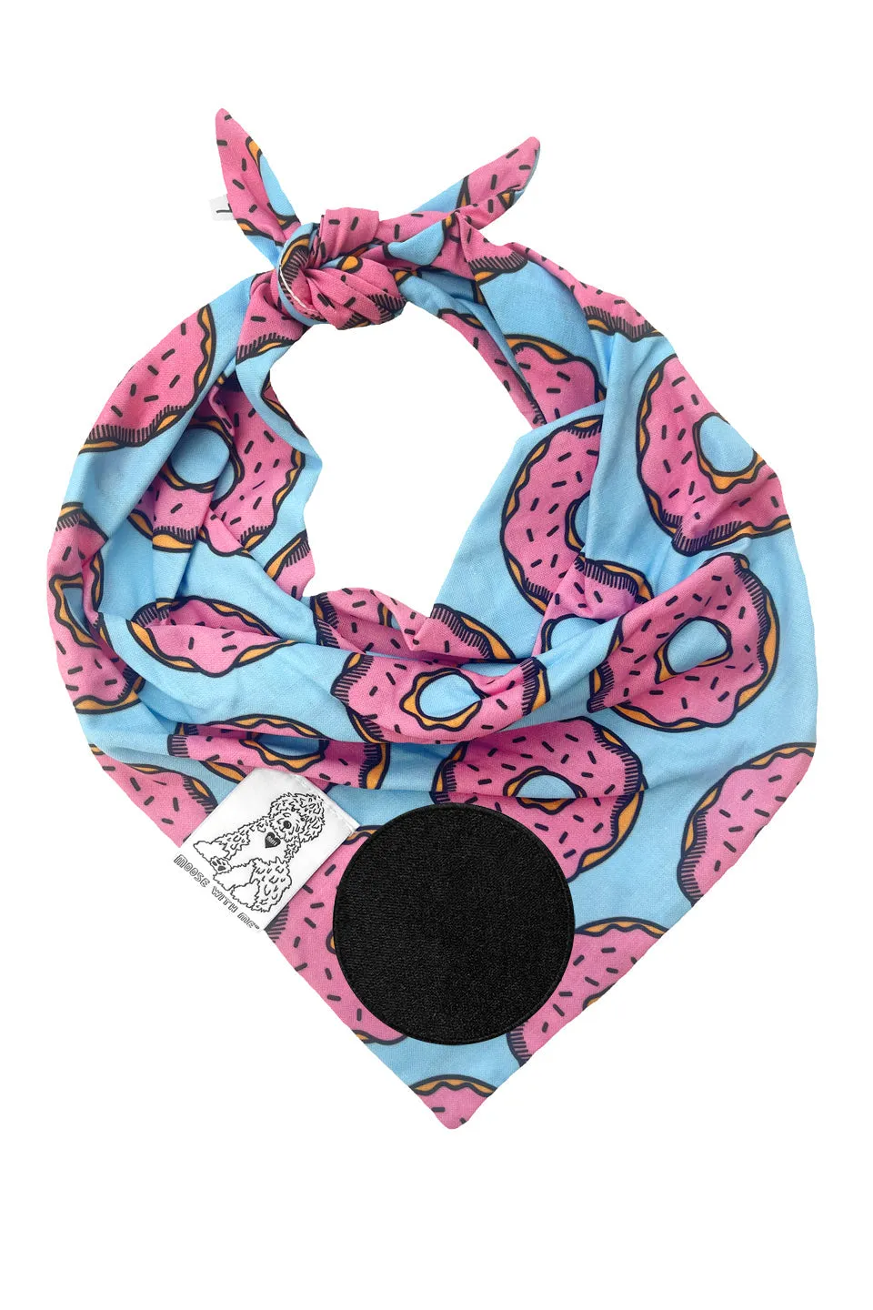 ★Dog Bandana Donut - Customize with Interchangeable Velcro Patches